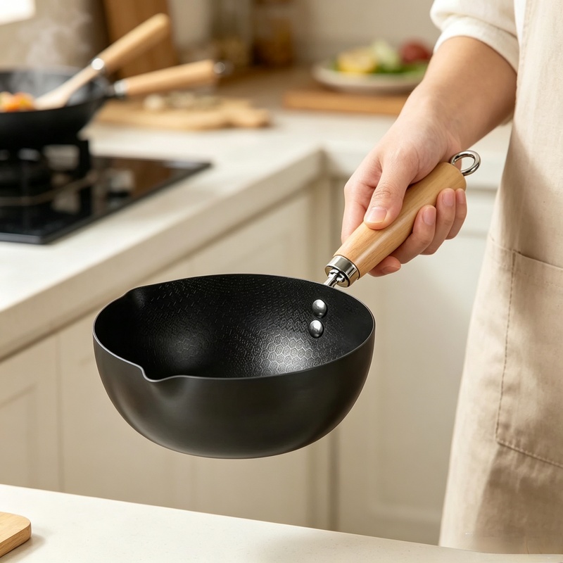 Dosa Pan Iron - Uncoated Flat Bottom Wok Small Iron