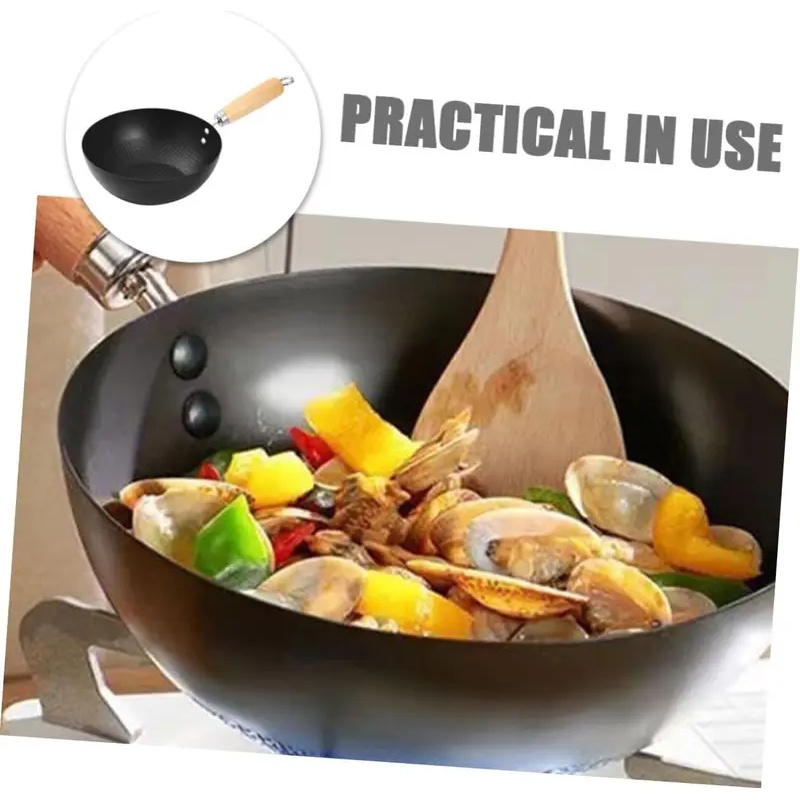 Uncoated Flat Bottom Wok Small - огляд і ціна Dosa Pan Iron