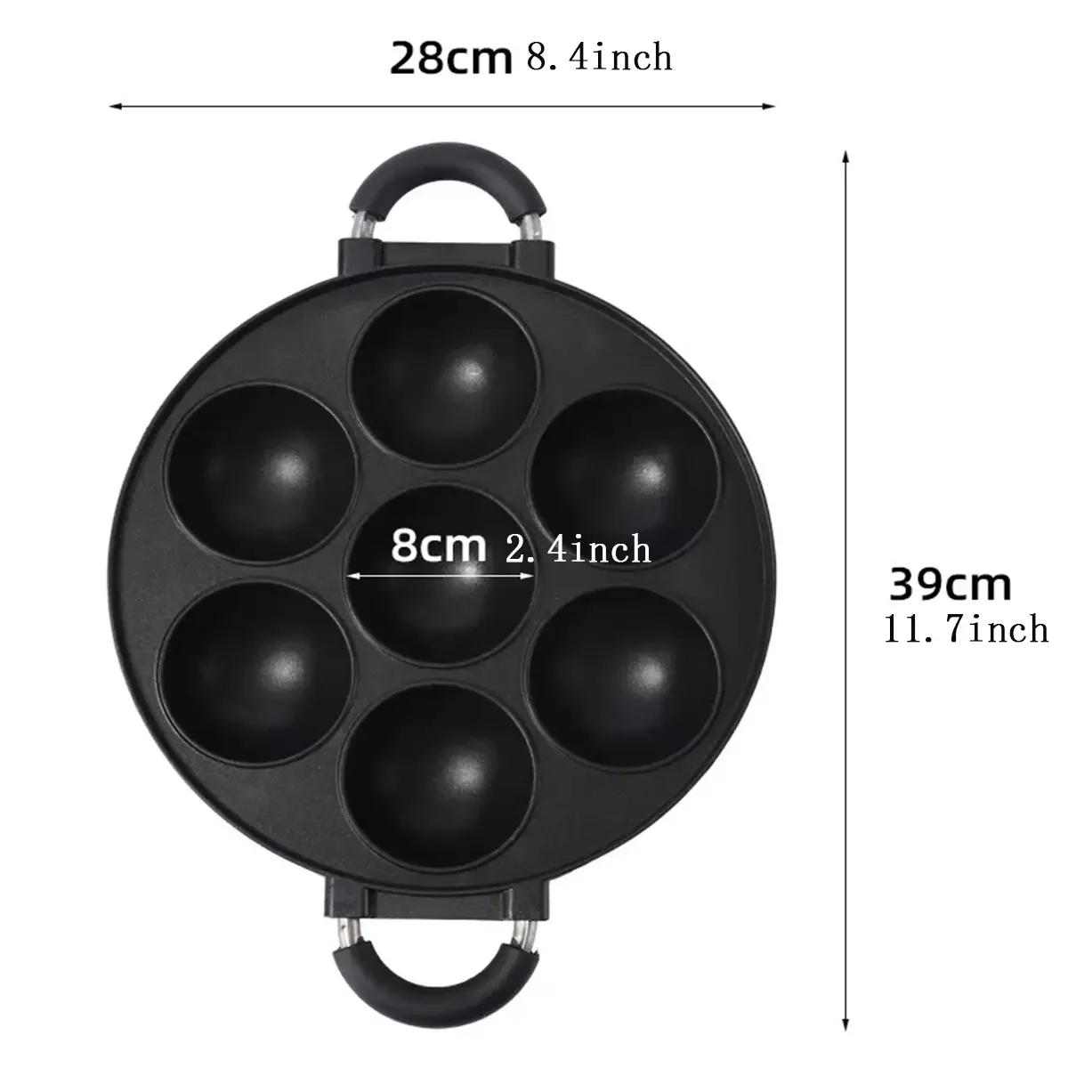 7 Hole Cake Cooking Pan Cast I - огляд і ціна Dosa Pan Iron