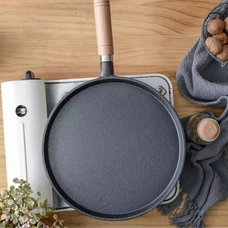 20cm Cast Iron Skillet Wooden  - огляд і ціна Dosa Pan Iron